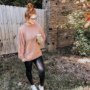 Fuzzy oversized sweater